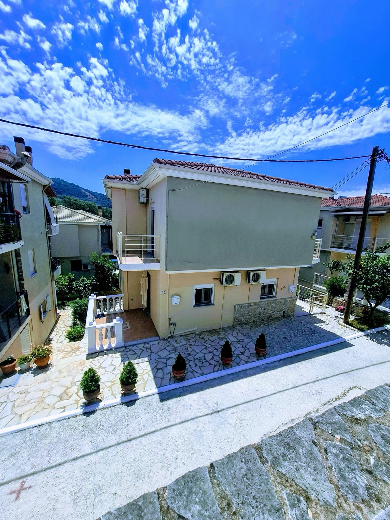 Natura Garden Villas set on a quiet green hillside above Parga