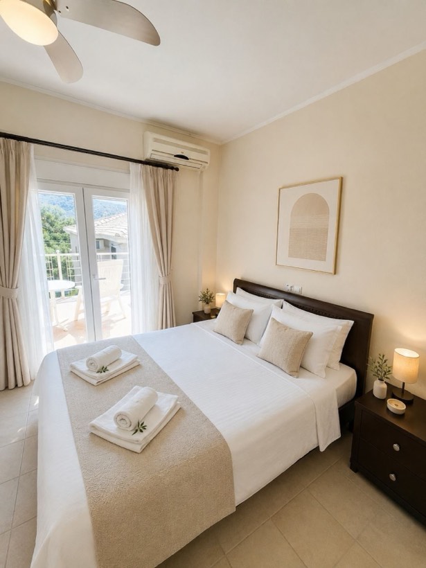 First double bedroom with balcony access