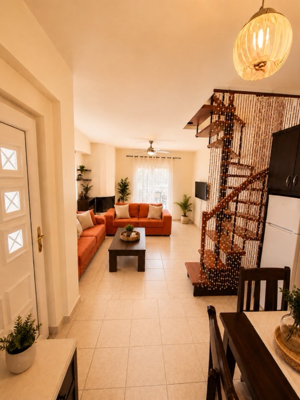 Open-plan living and dining area of The House